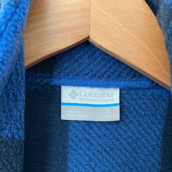 Youth 8 Columbia Benton Springs Plaid Print Fleece Jacket - Picture 3 of 4